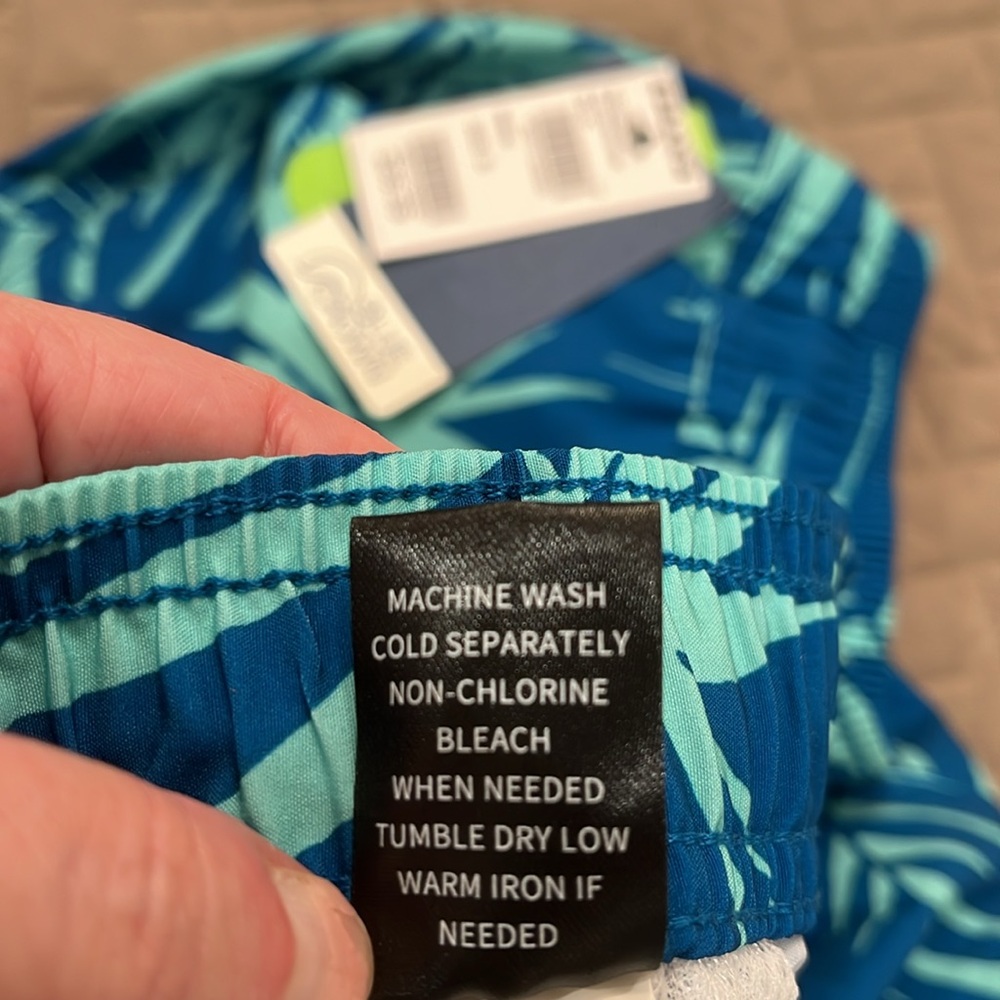 BLUE CROWN Blue Fronds Mens 7" Swim Shorts/NWT/S - Picture 14 of 16